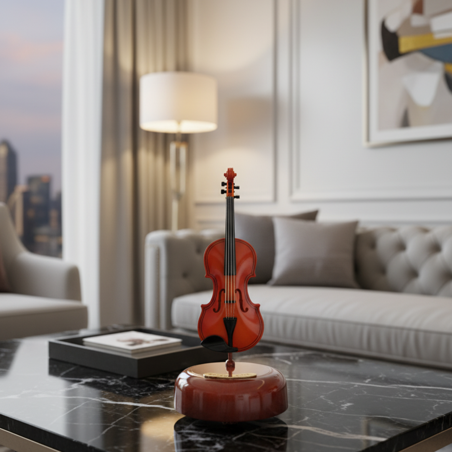 The "Violin Virtuoso" Elegant Music Box