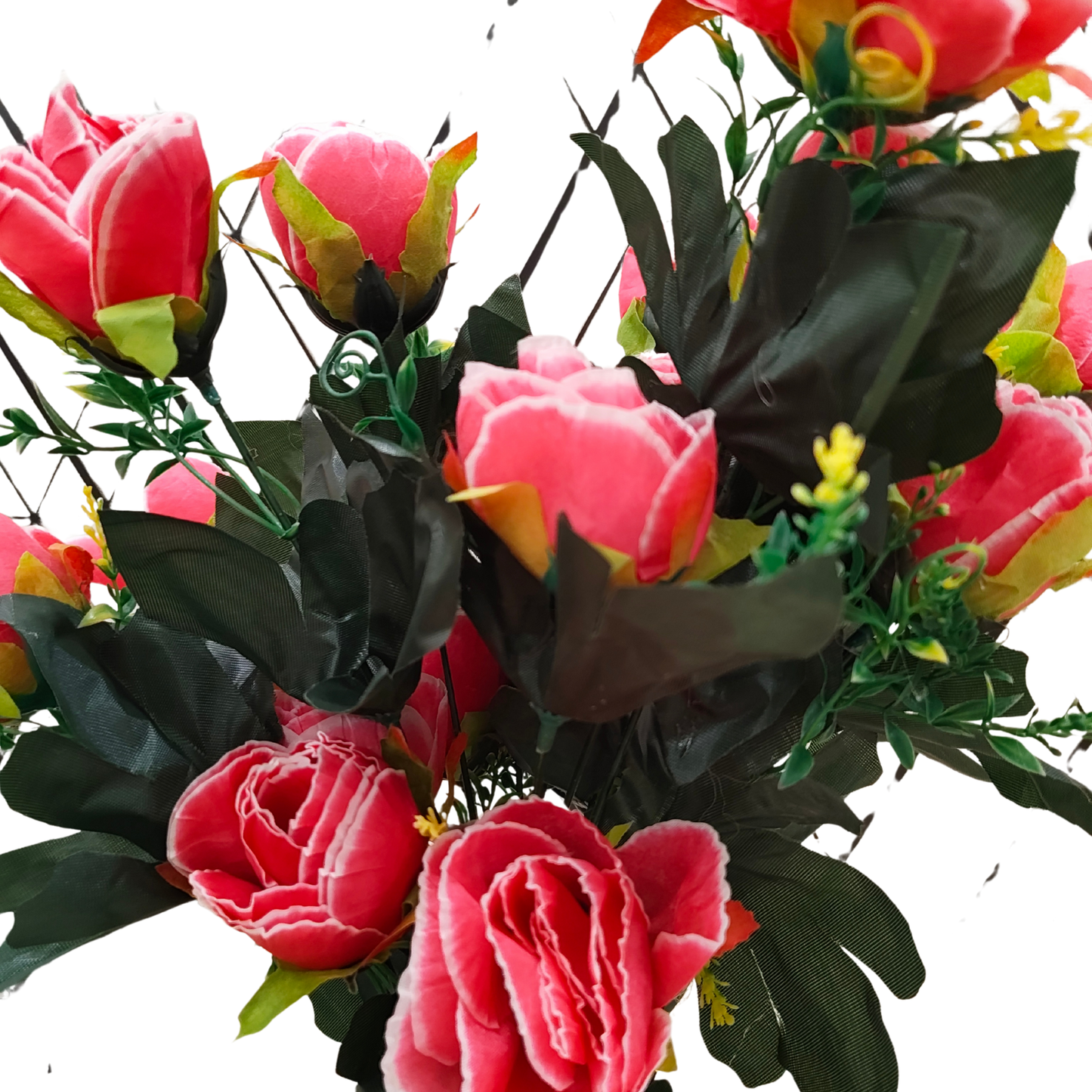 Vibrant Coral 'Royal Bloom' Arrangement: Unrivaled Luxury in a Sculptural Modernist Cachepot