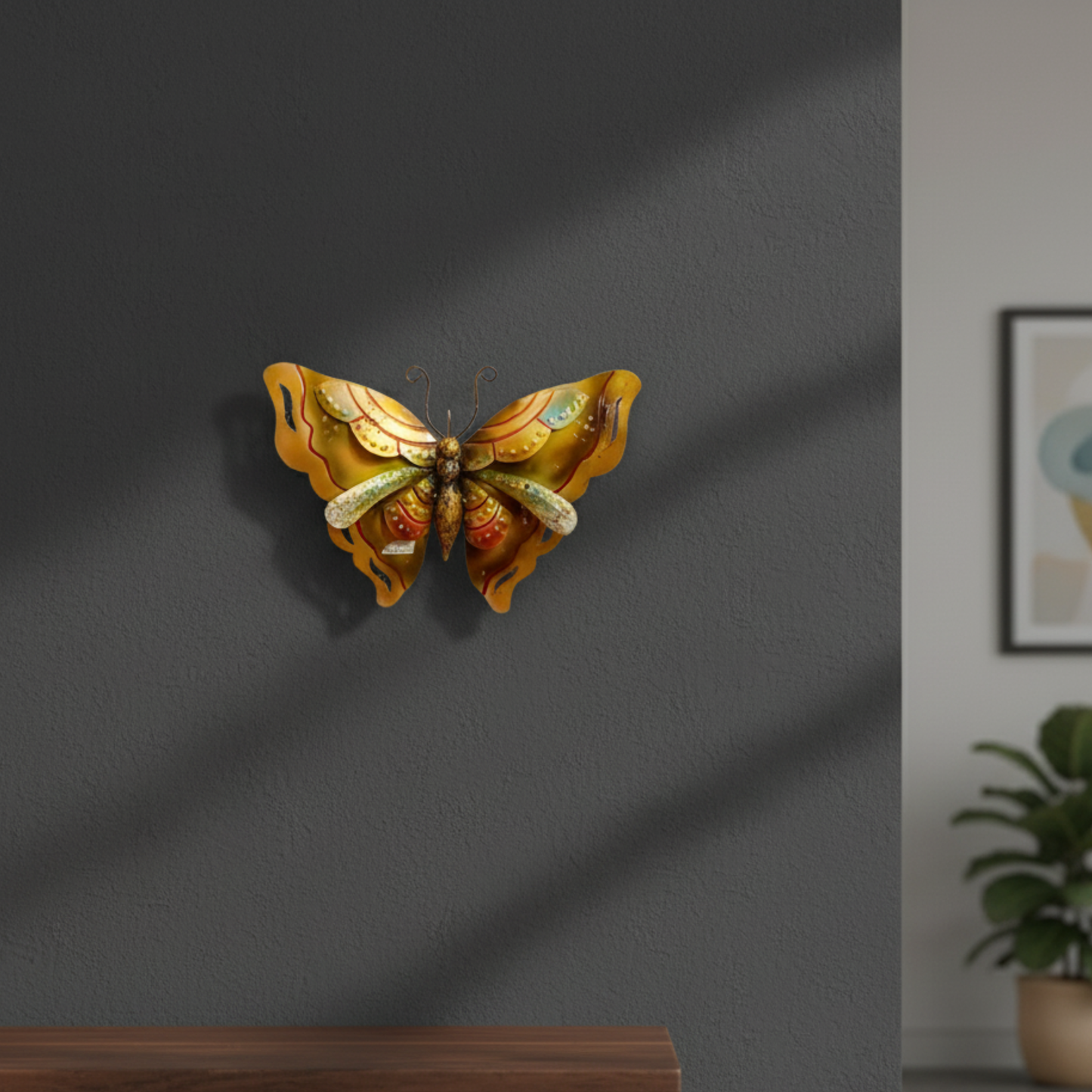 Opulent Gilded Monarch Butterfly Wall Art