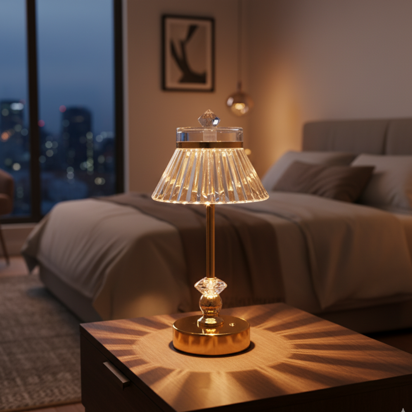 Opulent Crystal Radiance Table Lamp