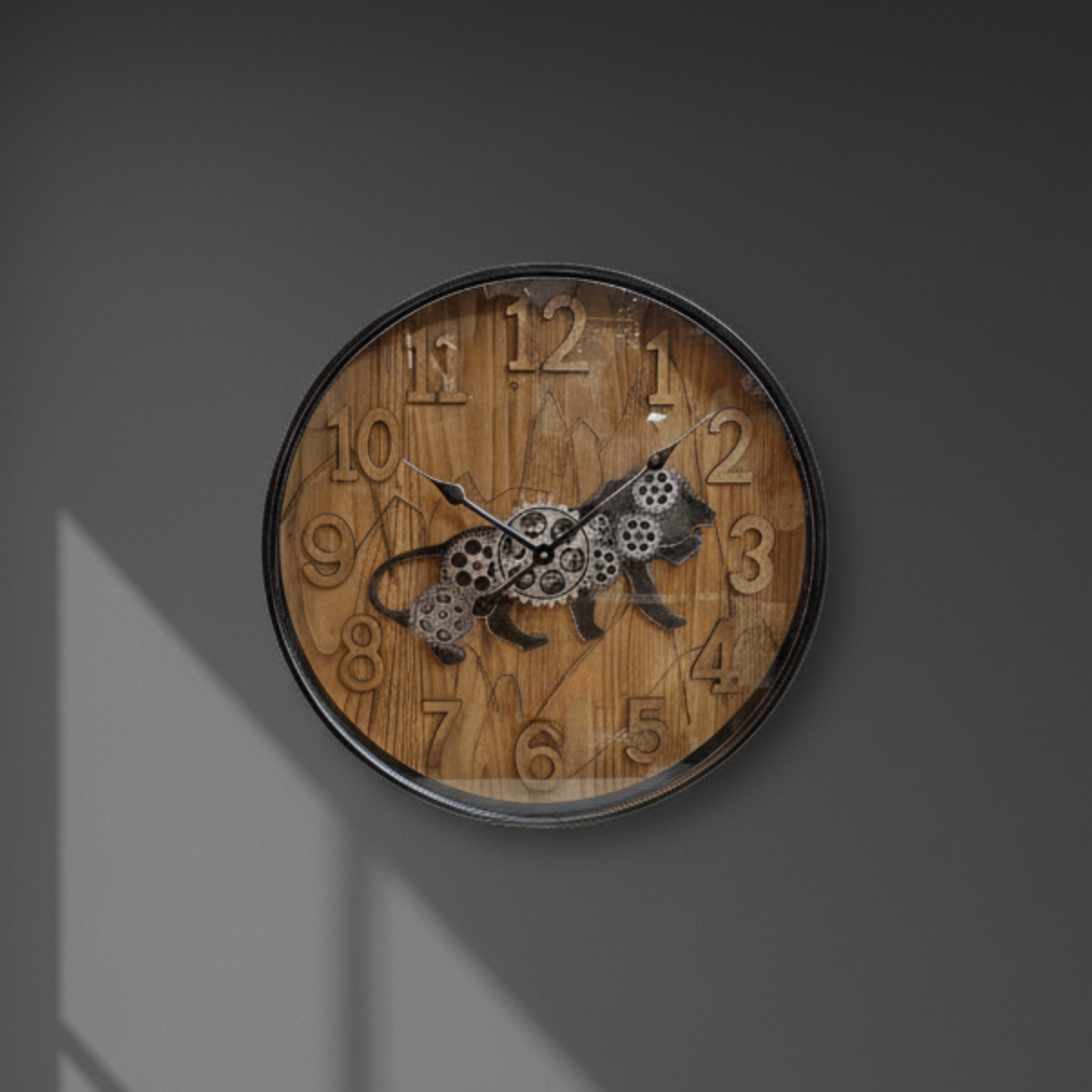 Executive Panther Gear Wall Clock