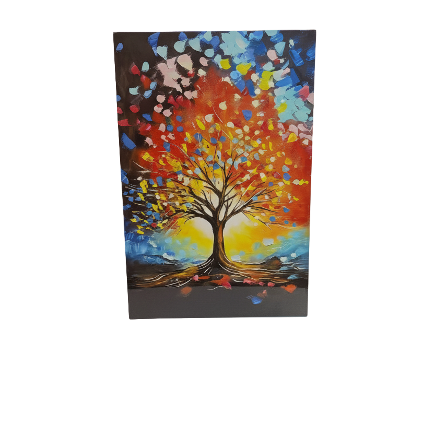 "Radiant Life" - Premium Palette Knife Textured Abstract Tree of Life Canvas Art