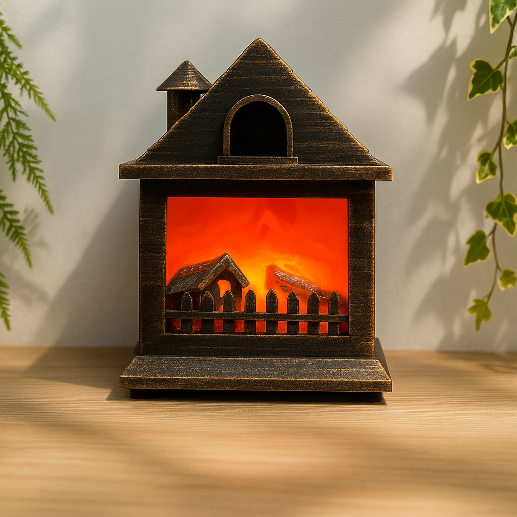 Vintage Bronze Fireplace Lantern For Indoor