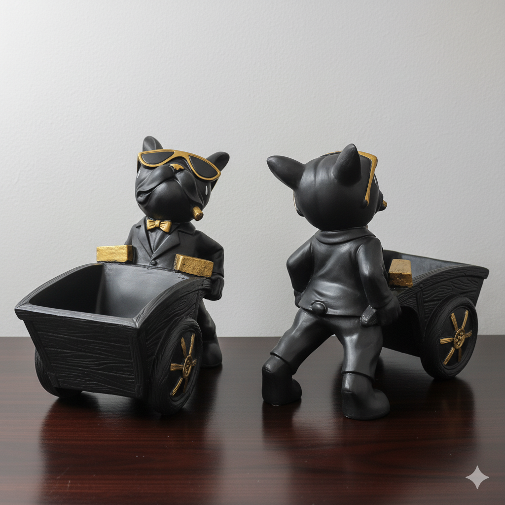 The "Golden Hustle" Bulldog Valet Tray