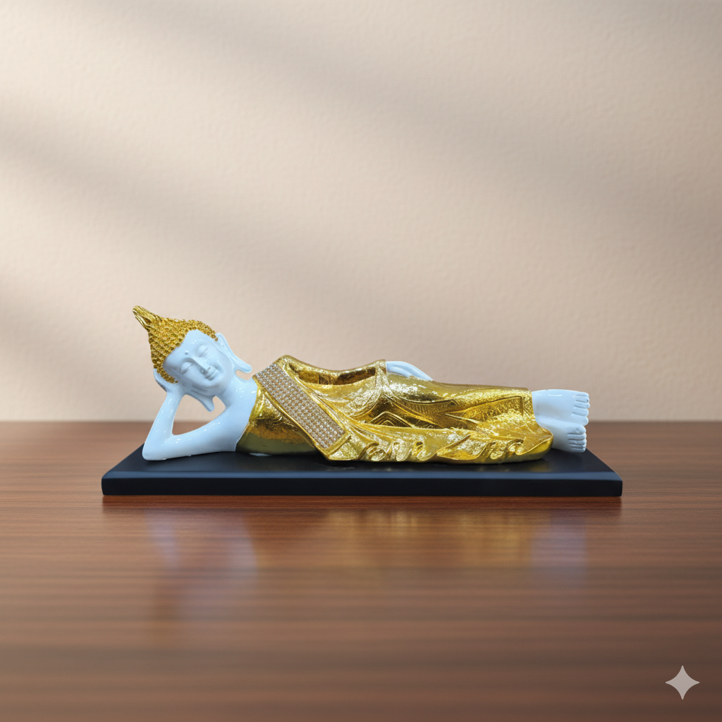 Gilded Serenity Reclining Buddha
