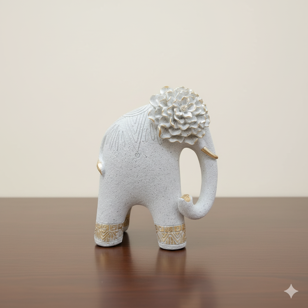 Regal Blossom Elephant Figurine