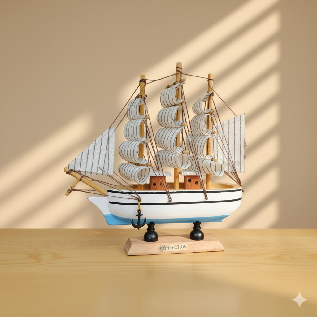 Seaside Cottage Sailing Ship Model