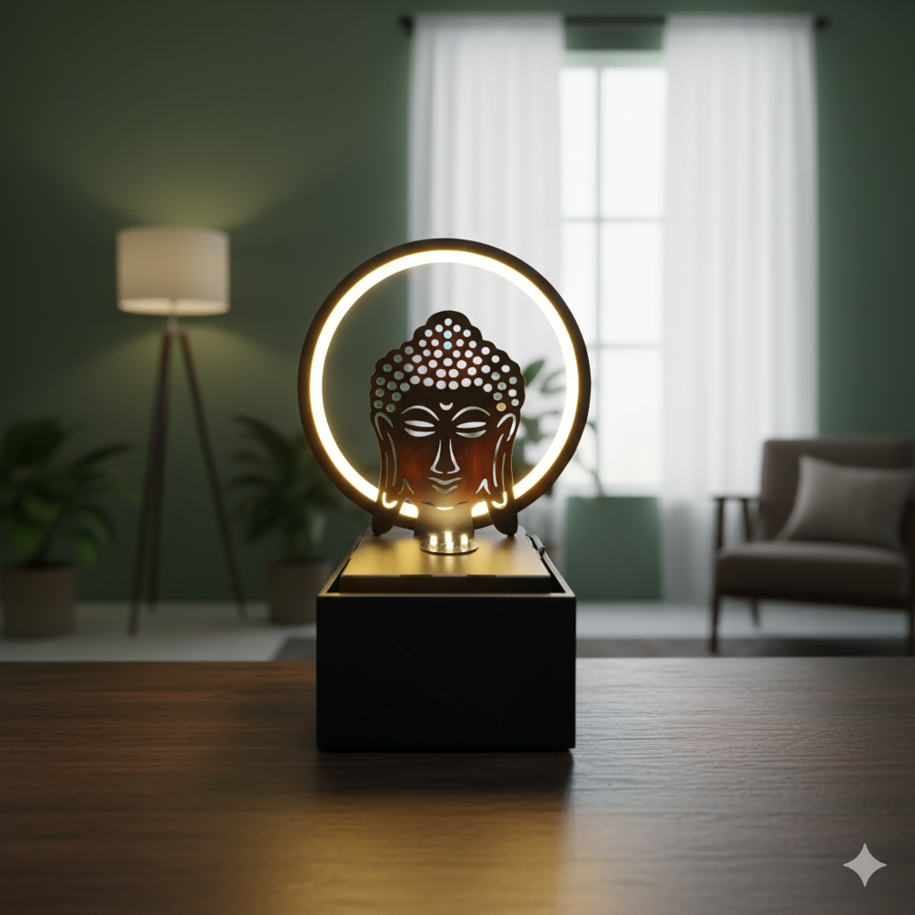 Luminous Serenity Buddha Table Lamp