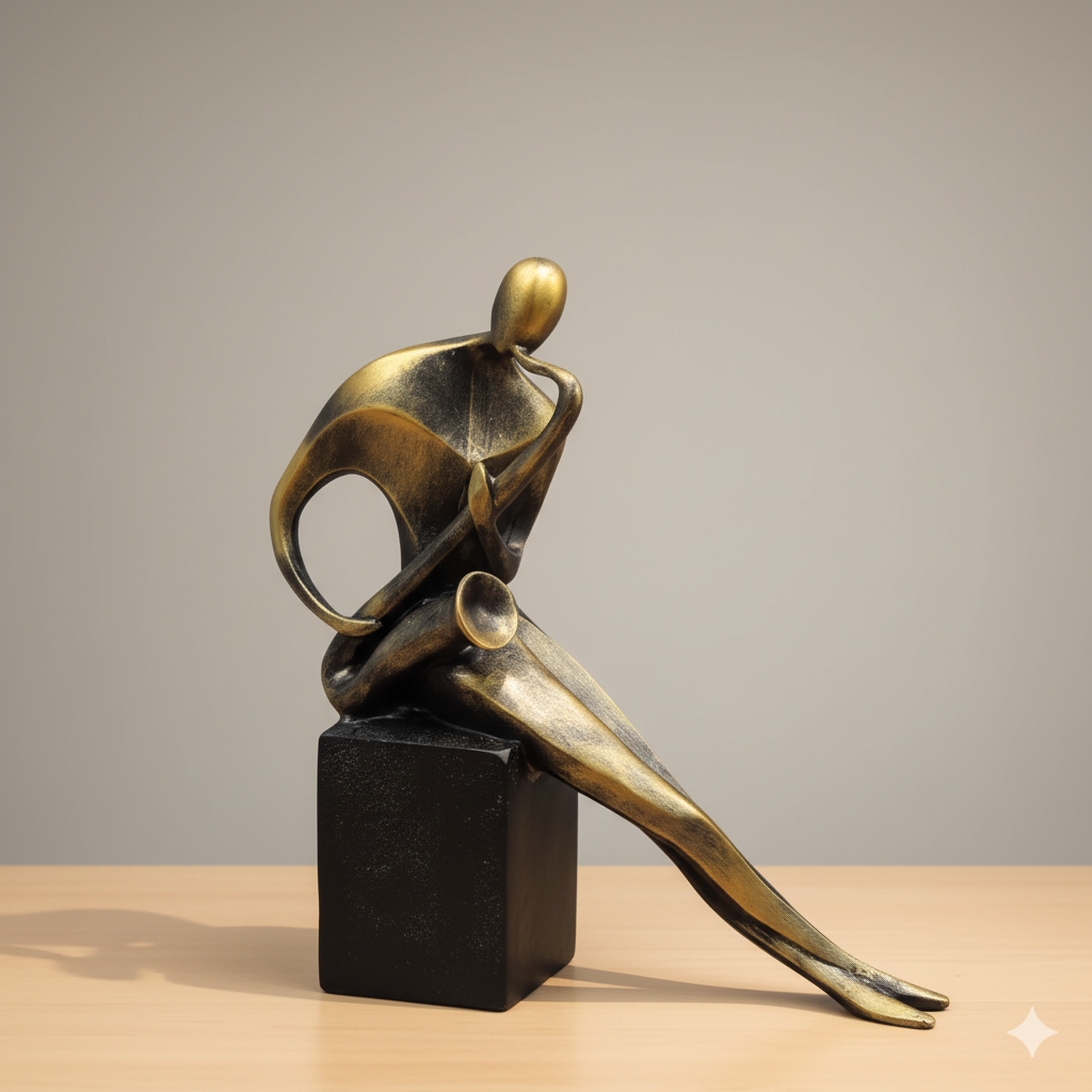 Pensive Jazz Trumpeter Figurine