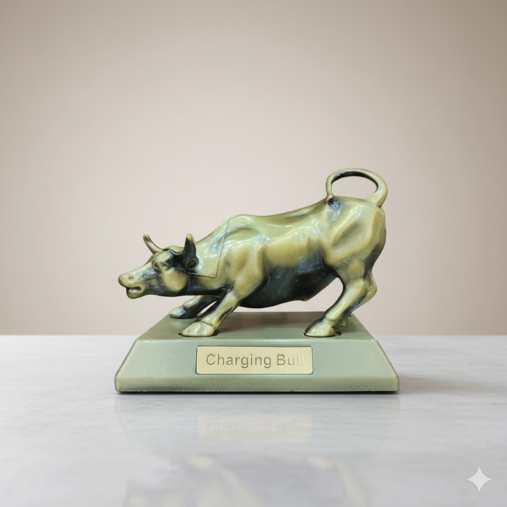 The "Charging Bull" Desk Sculpture - Symbol of Prosperity & Ambition