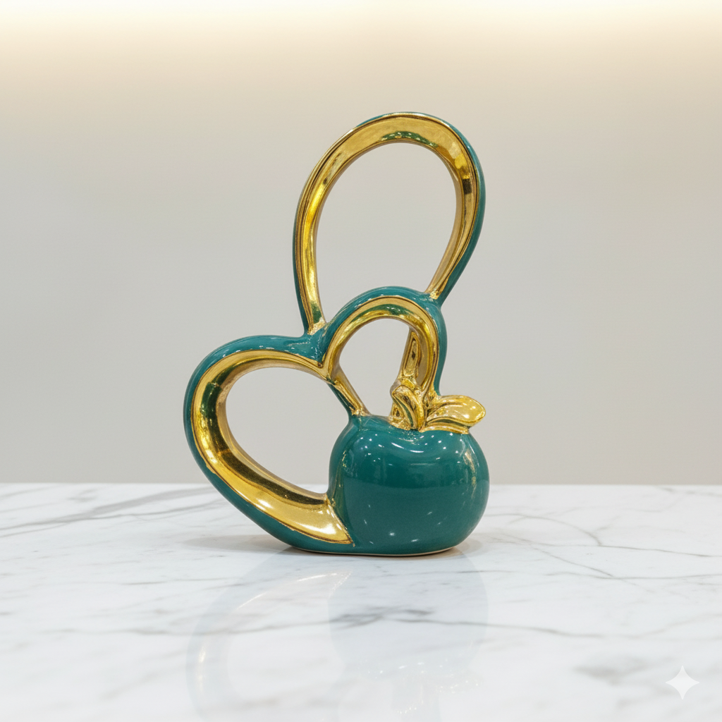 "The Gilded Embrace" - Modern Sculptural Decor