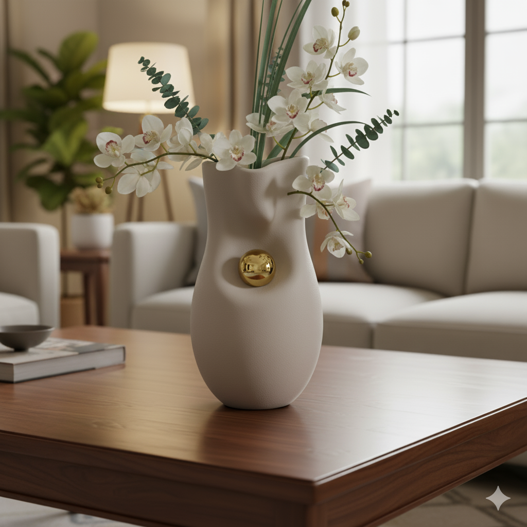 Opulent Embrace Ceramic Vase