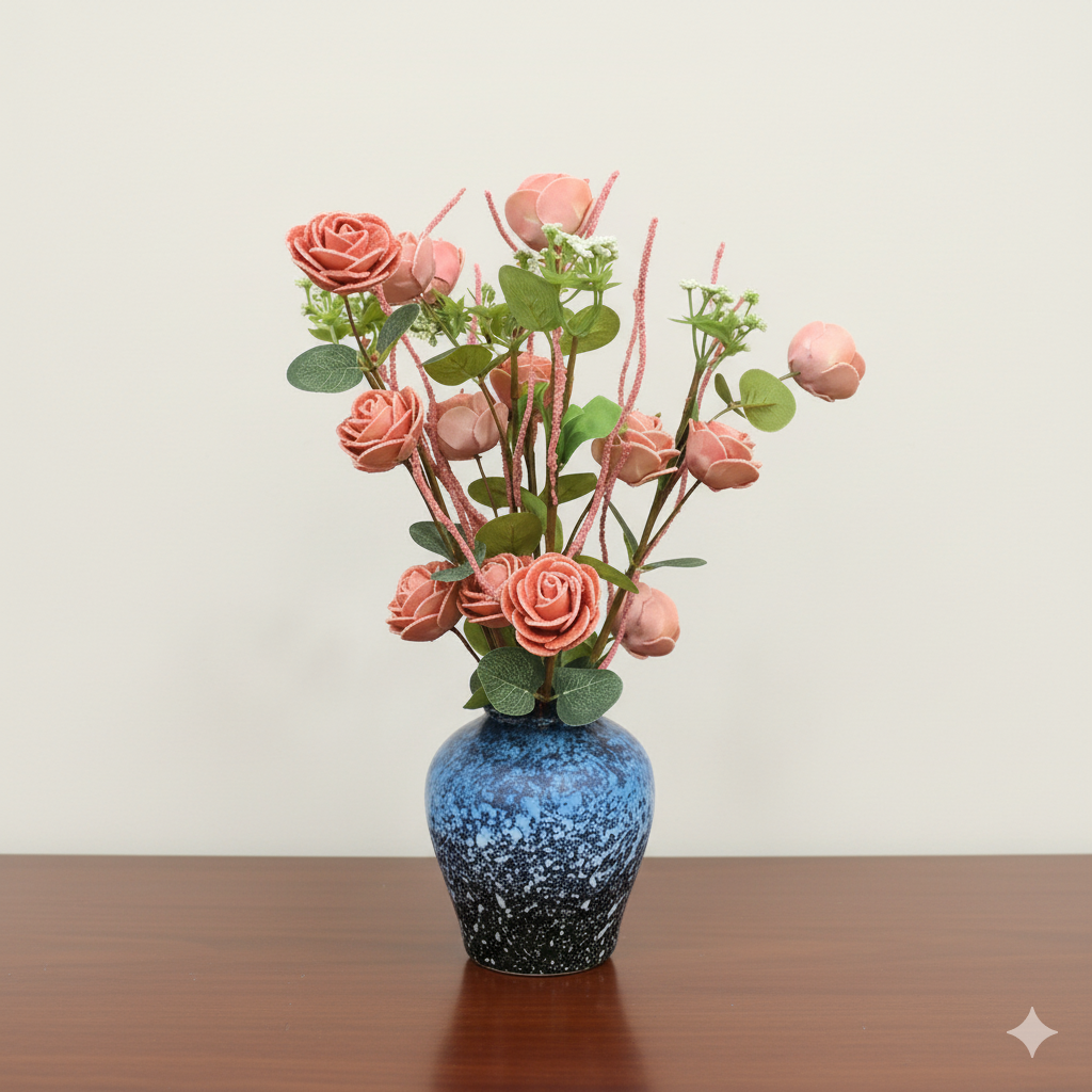 Exquisite "Crimson Bloom" Luxury Floral Arrangement - Premium Faux Flowers