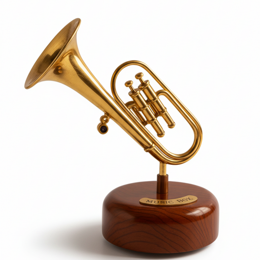 The "Golden Serenade" Luxury Trumpet Music Box