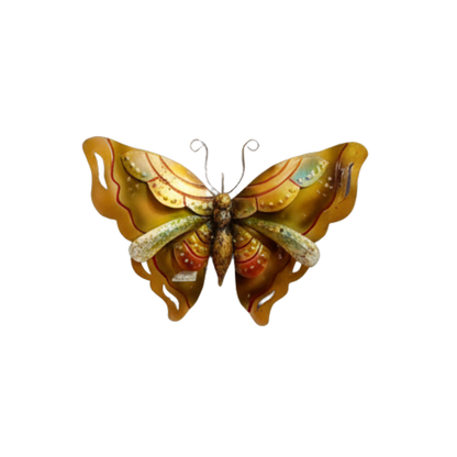 Opulent Gilded Monarch Butterfly Wall Art