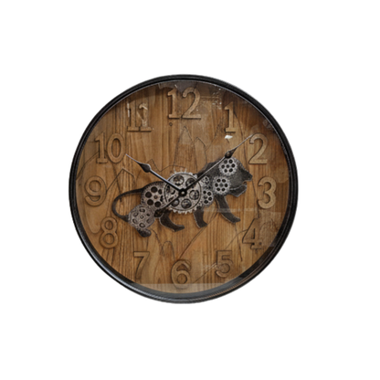 Executive Panther Gear Wall Clock
