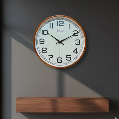 Executive Clarity Wood-Tone Wall Clock