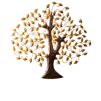 "Gilded Sentinel" - Premium Backlit Iron Tree of Life Metal Wall Sculpture With Light