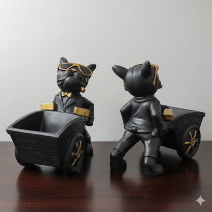 The "Golden Hustle" Bulldog Valet Tray