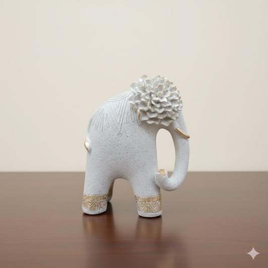 Regal Blossom Elephant Figurine