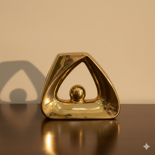 Modern Gilded Embrace Decorative Vase
