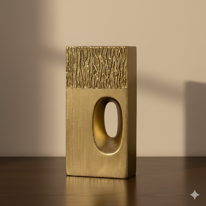 Gilded Horizon Abstract Vase