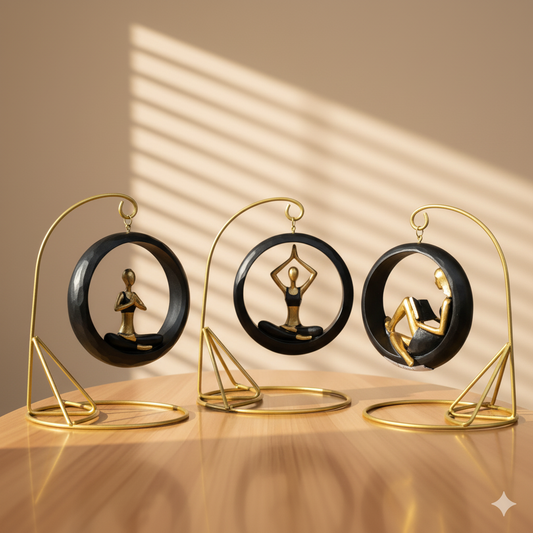 Tranquil Zen Swing Figurines Set Of 3 Pcs