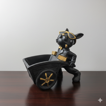 The "Golden Hustle" Bulldog Valet Tray