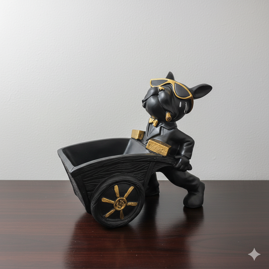 The "Golden Hustle" Bulldog Valet Tray