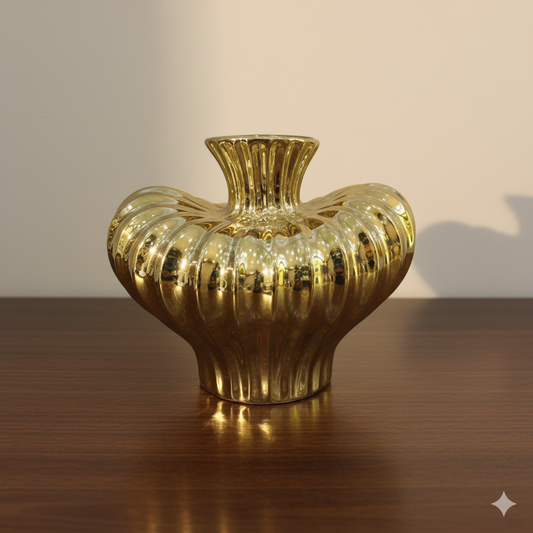 Gilded Serpentine Luxe Vase