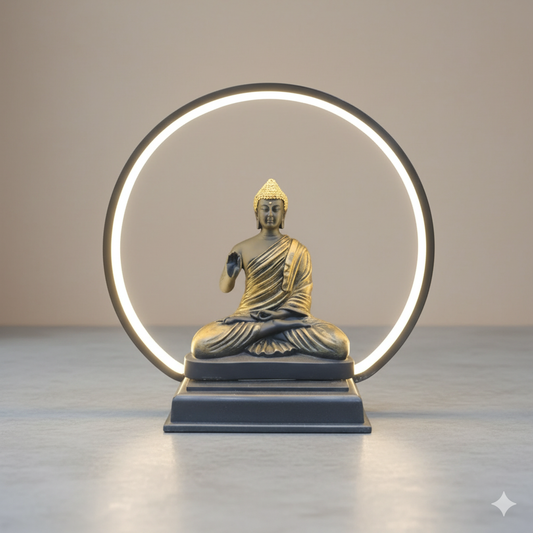 Meditative Buddha Table Lamp For Indoor Table Decor